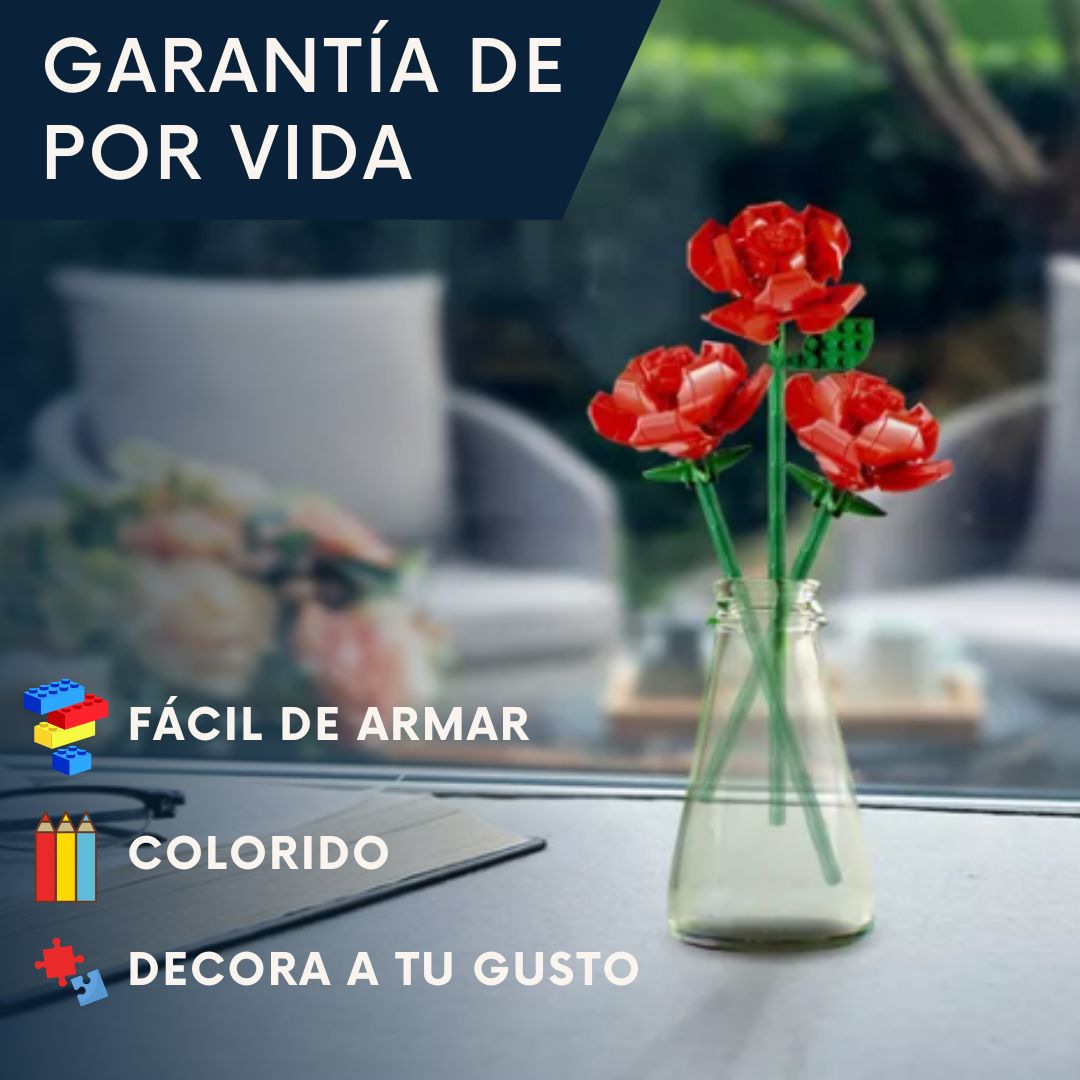 Rosas 3D de bloques