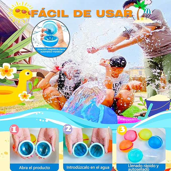 Globos de agua reutilizables