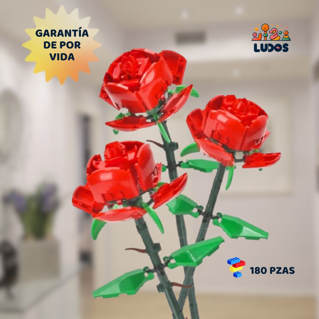 Rosas 3D de bloques